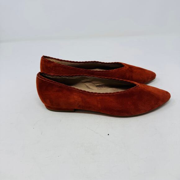 Eileen Fisher Women’s Size 8 Rust Suede Ballet Flats Slip On Shoes - Picture 6 of 13